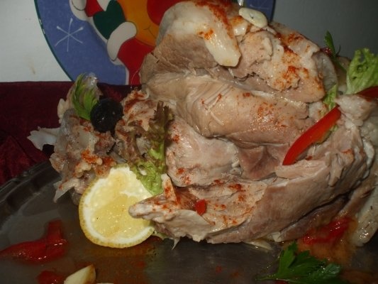 Ciolan rasol cu garnitura de orez si legume