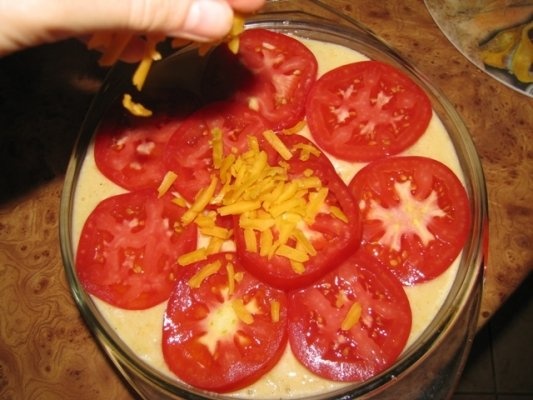 Cheddar Tomato Squares