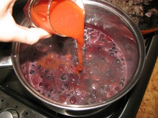 Caprioara cu sos de merisoare si afine