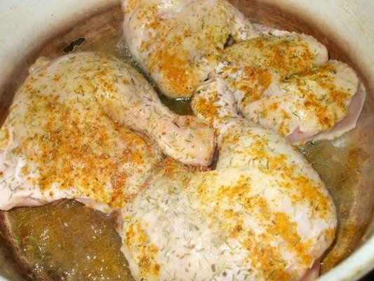 Friptura de pui  inabusita cu mamaliguta