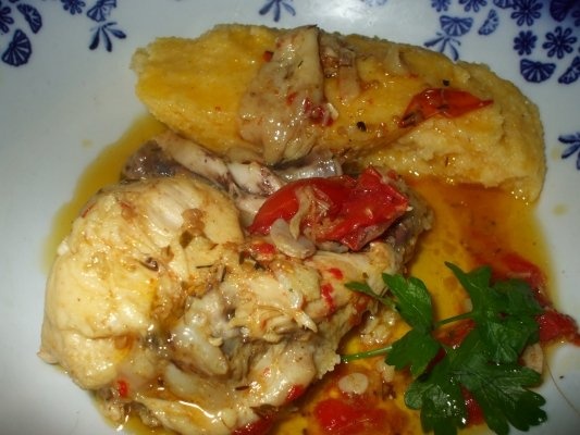 Friptura de pui  inabusita cu mamaliguta