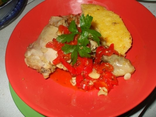 Friptura de pui  inabusita cu mamaliguta