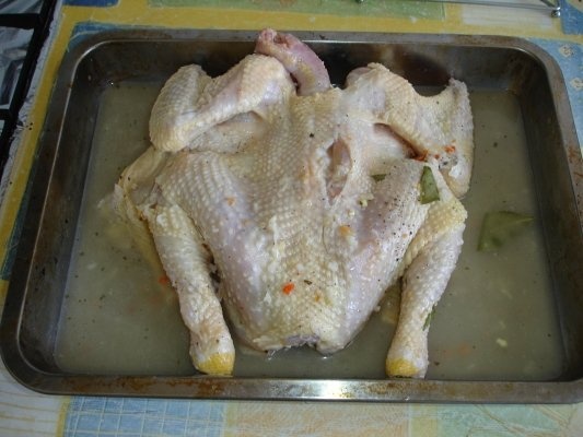 Pui la cuptor cu cartofi