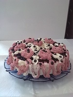 Tort cu afine de padure si crema de iaurt