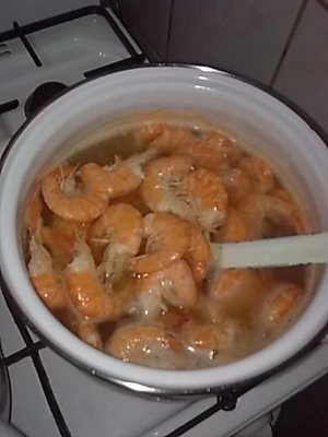 Cozi de creveti cu garnitura de orez