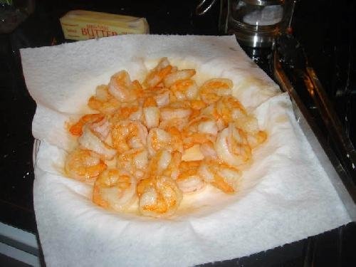 Creveti dulci picanti cu usturoi si cu orez(basmati)