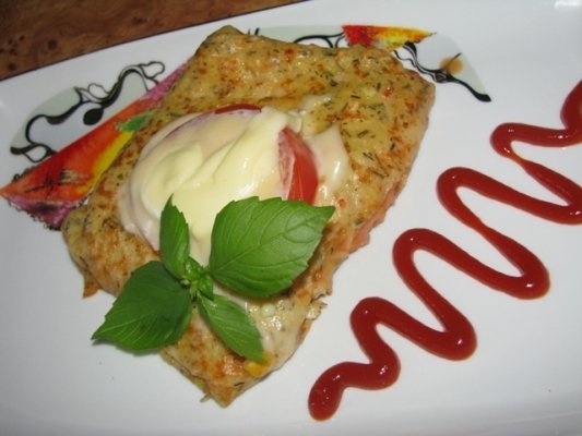 Clatite umplute, aromate cu ierburi amestecate