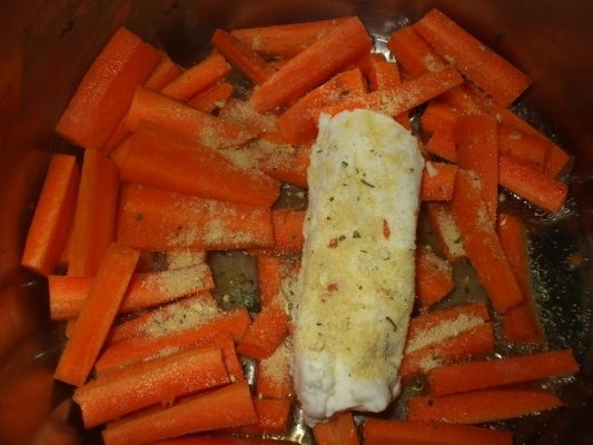 Pui cu morcovi gratinati