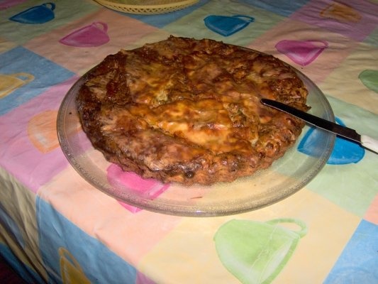 Budinca cu brinza si legume