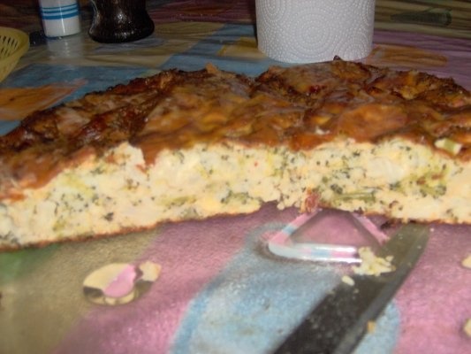 Budinca cu brinza si legume