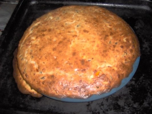 Budinca cu brinza si legume