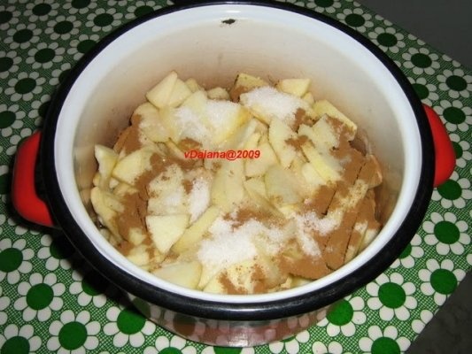 Tarta cu mere si budinca de vanilie