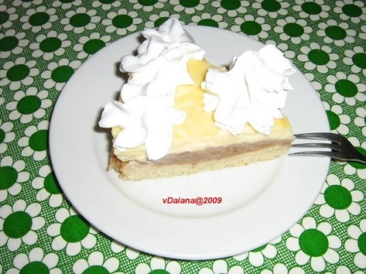 Tarta cu mere si budinca de vanilie