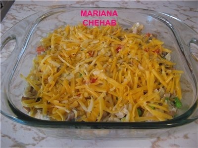 Orez cu piept de gaina si legume in rola