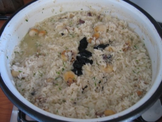 Orez cu negru de sepie