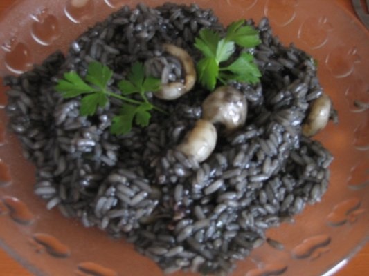 Orez cu negru de sepie