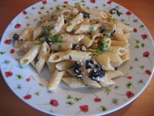 Paste cu branzaturi si salata creata rosie