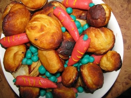 Cartofi cu mazare si morcovi la cuptor