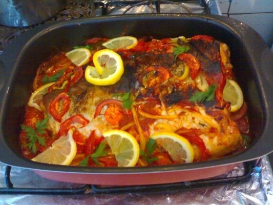 Crap cu legume la cuptor