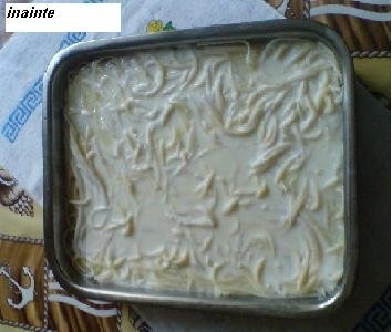 Budinca din paste cu lapte batut