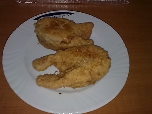 Crap de Dunare,pane cu mamaliguta si mujdei.