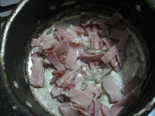 Tortellini cu sos de iaurt si sunca