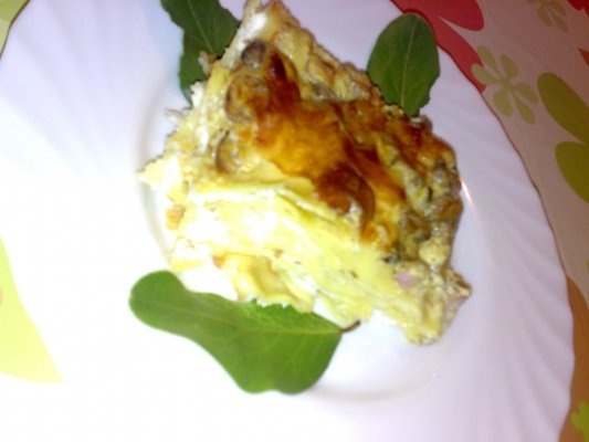 Lasagna cu bacon ,ciuperci si brie