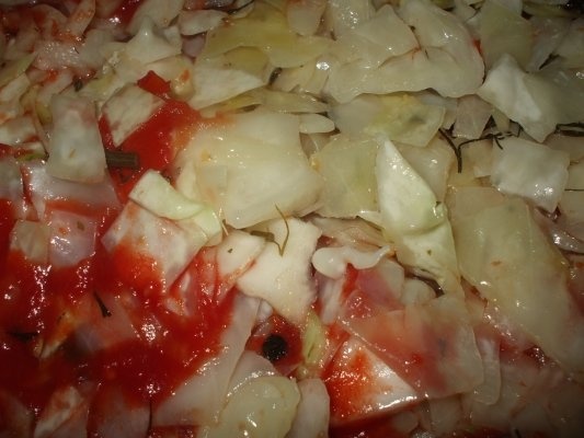 Prosciuto pe varza dulce la cuptor