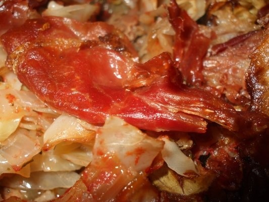 Prosciuto pe varza dulce la cuptor