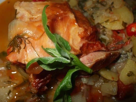 Tocanita cu piept de porc