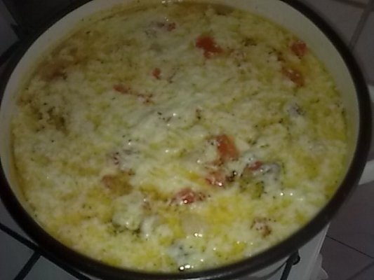 Bors de cartofi cu coasta de porc afumata