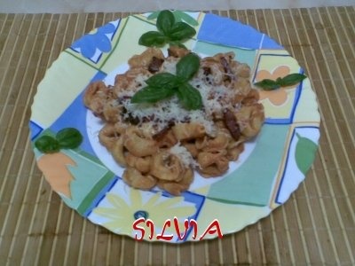 TORTELLINI CU CARNE SI SOS DE ROSII