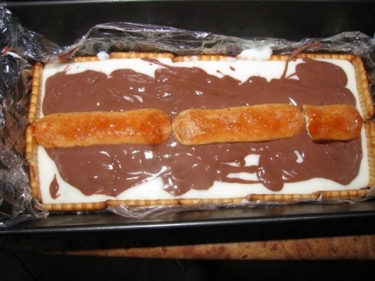 Prajitura din pudding cu biscuiti