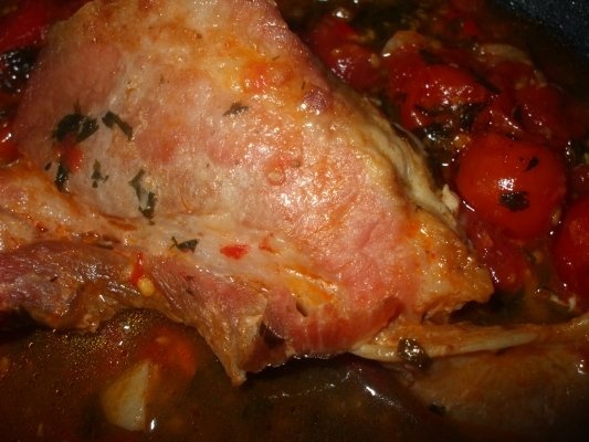 Friptura picanta din piept de porc cu cartofi piure