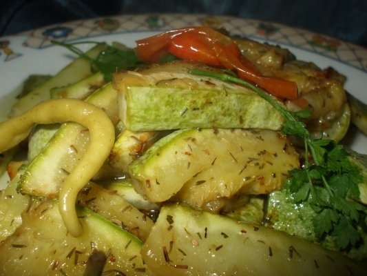 Dovlecel gratinat cu usturoi