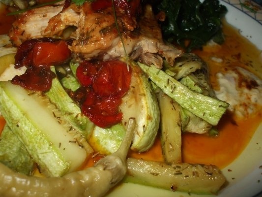 Dovlecel gratinat cu usturoi