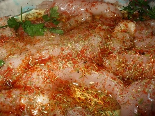 Piept de pui picant cu vinete