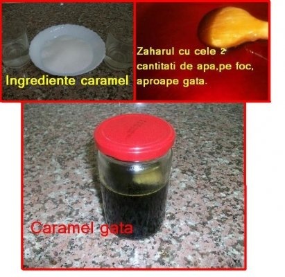 Chec din albusuri cu glazura de caramel