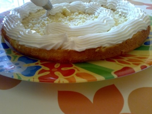 Pandispan cu crema de branza