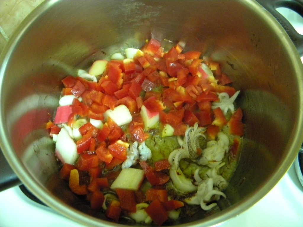 Orez cu fructe de mare