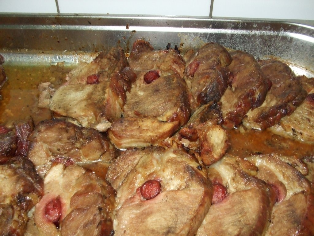 muschi impanat la cuptor cu pilaf de orez