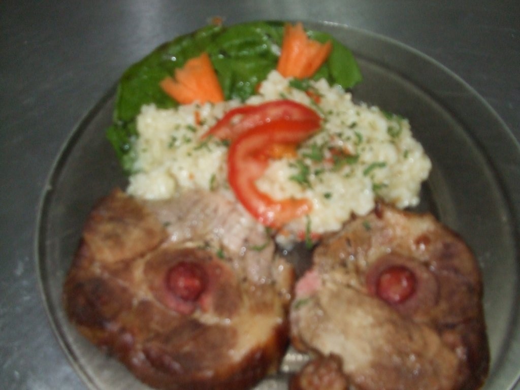 muschi impanat la cuptor cu pilaf de orez