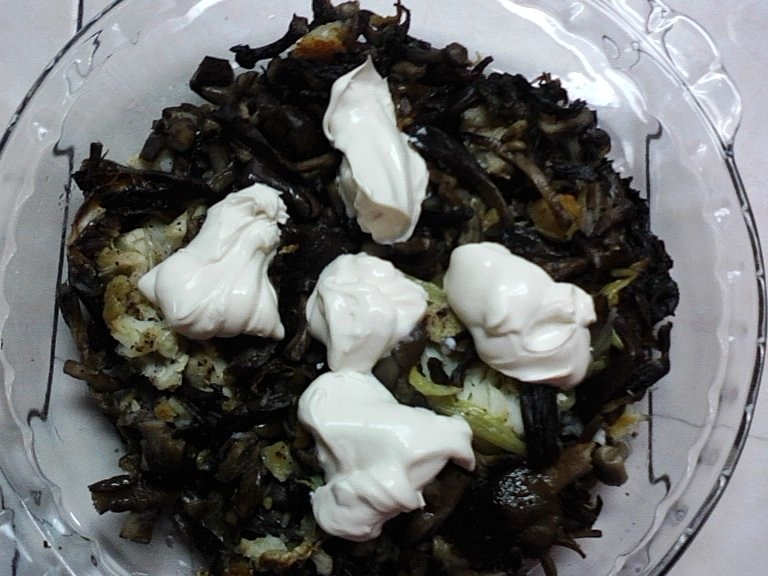 Medalion de rechin cu ciuperci la cuptor