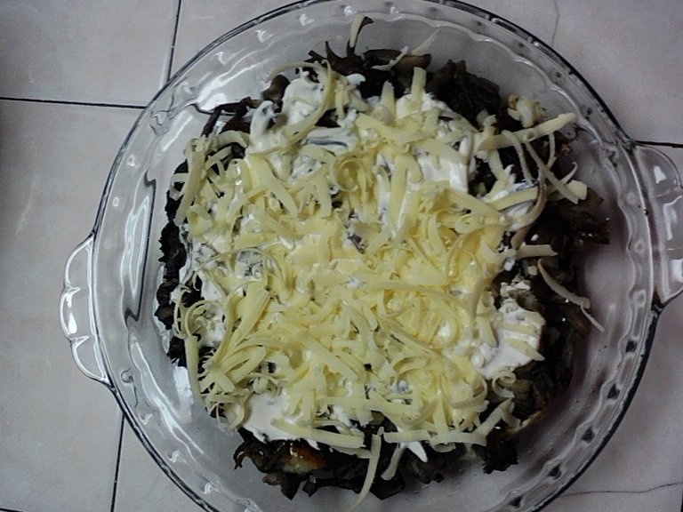 Medalion de rechin cu ciuperci la cuptor