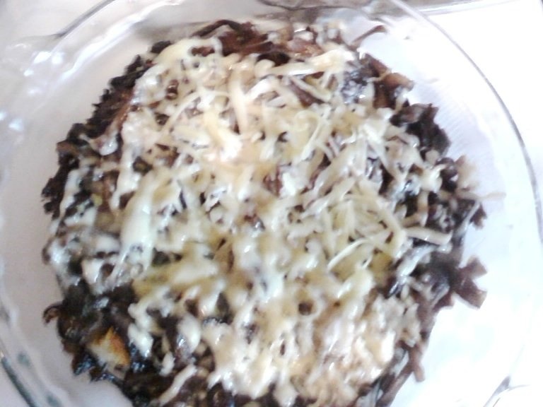 Medalion de rechin cu ciuperci la cuptor