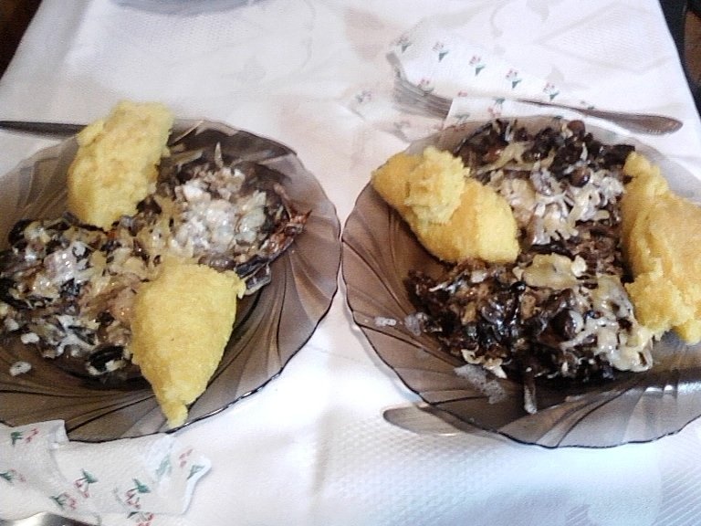 Medalion de rechin cu ciuperci la cuptor