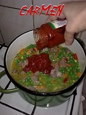 Inimioare de pui cu mazare