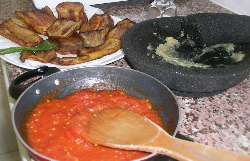 Salata de vinete prajite(specific arabesc)