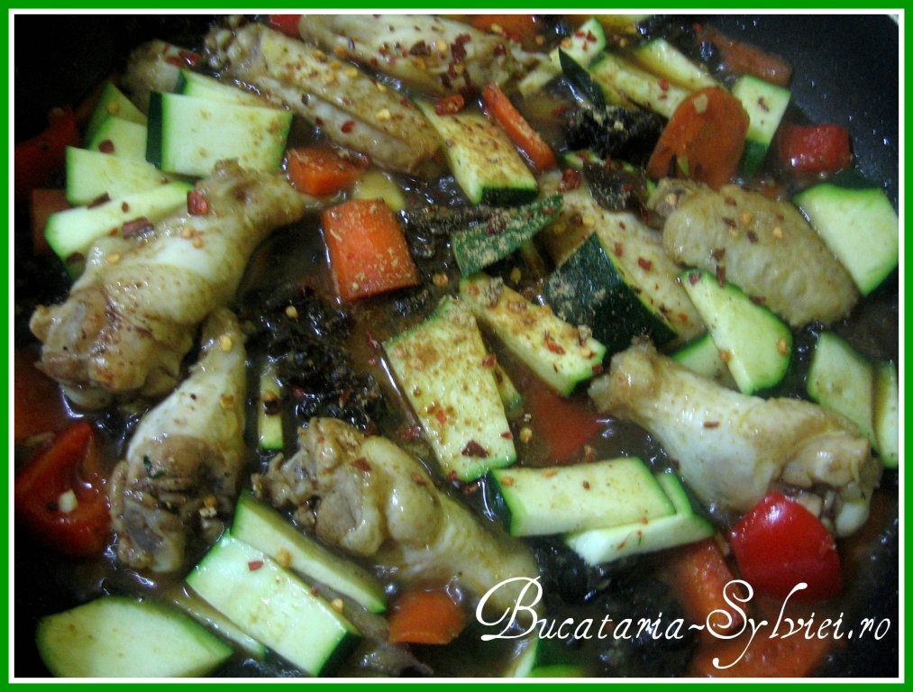 Aripioare picante cu legume