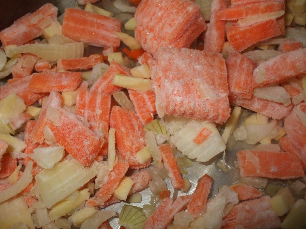 Ciorba de vitel cu legume congelate